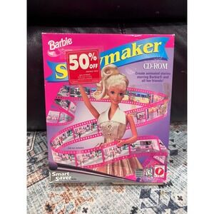 BARBIE Storymaker CD-ROM Windows PC Computer Game Mattel‎ Media 90s Open Box